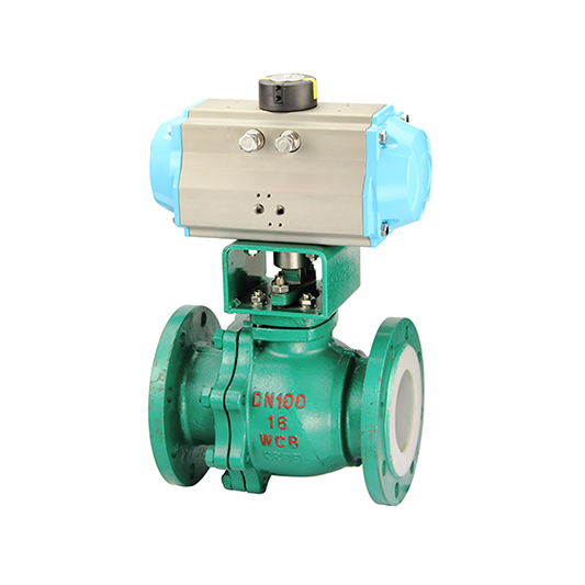 气动法兰衬氟球阀