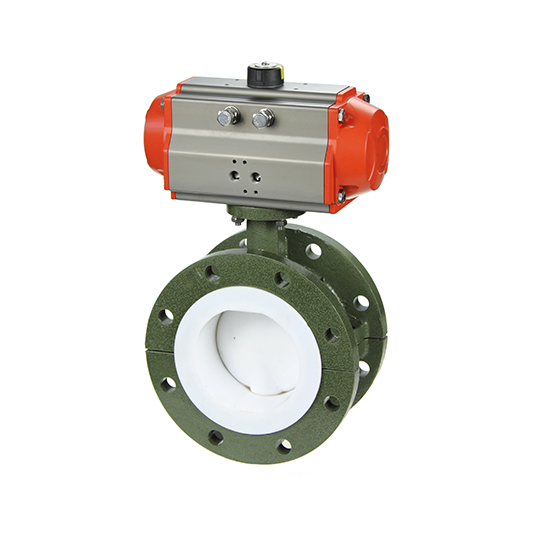 气动法兰衬氟蝶阀